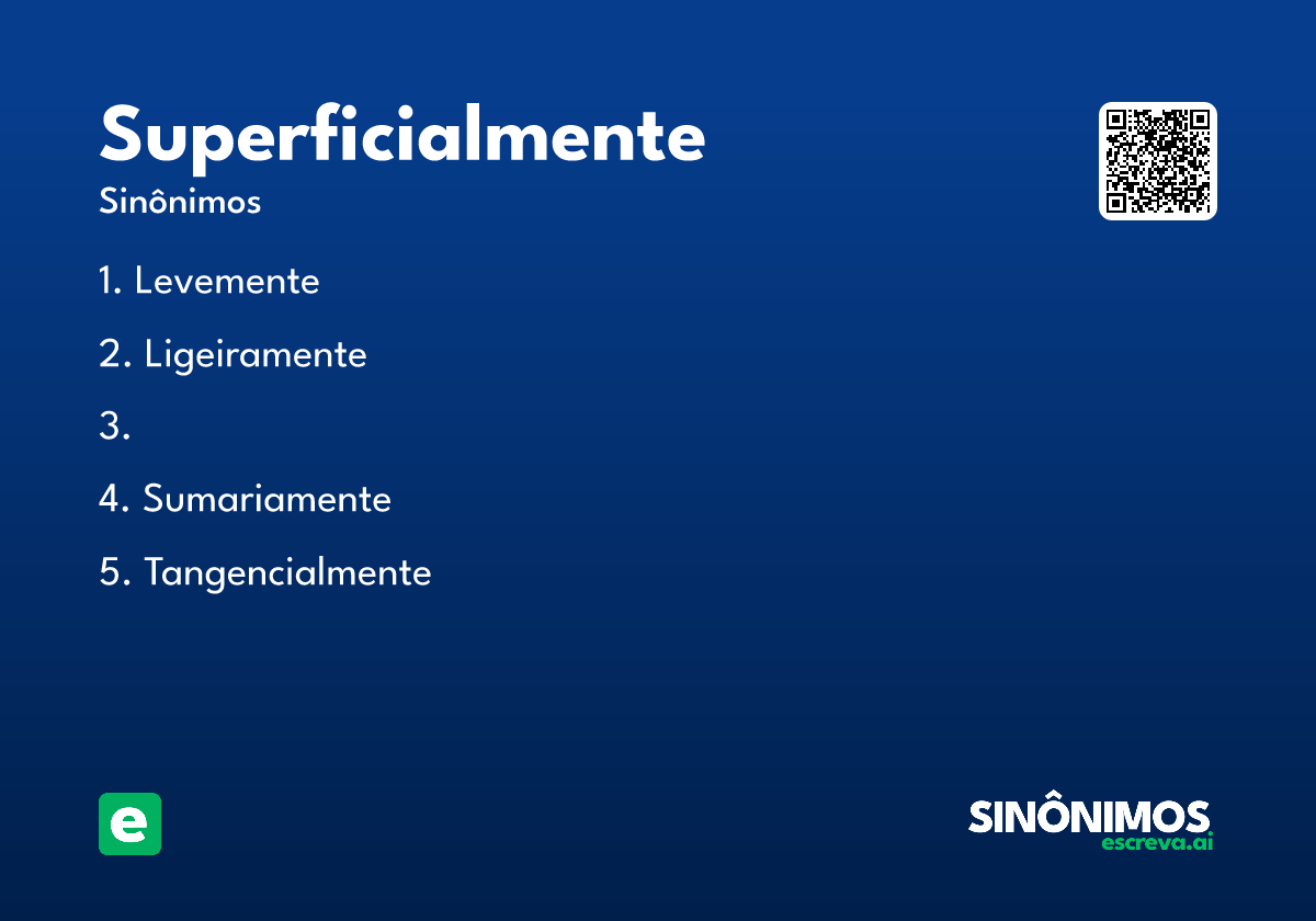 superficialmente