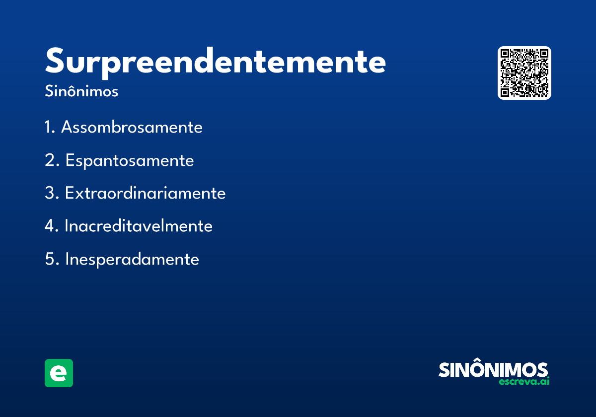 surpreendentemente