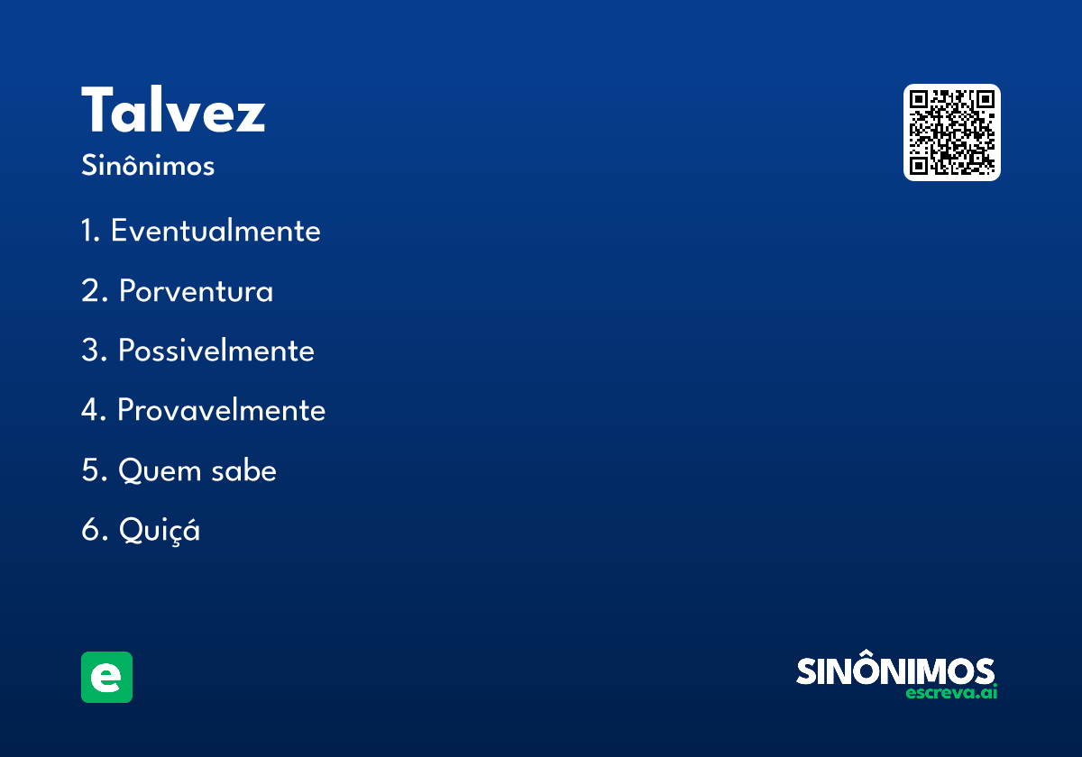 talvez
