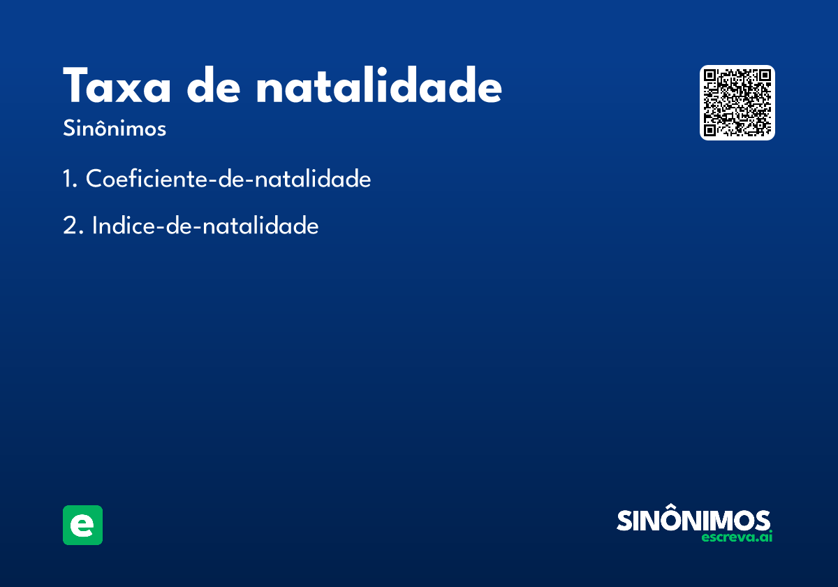 taxa de natalidade