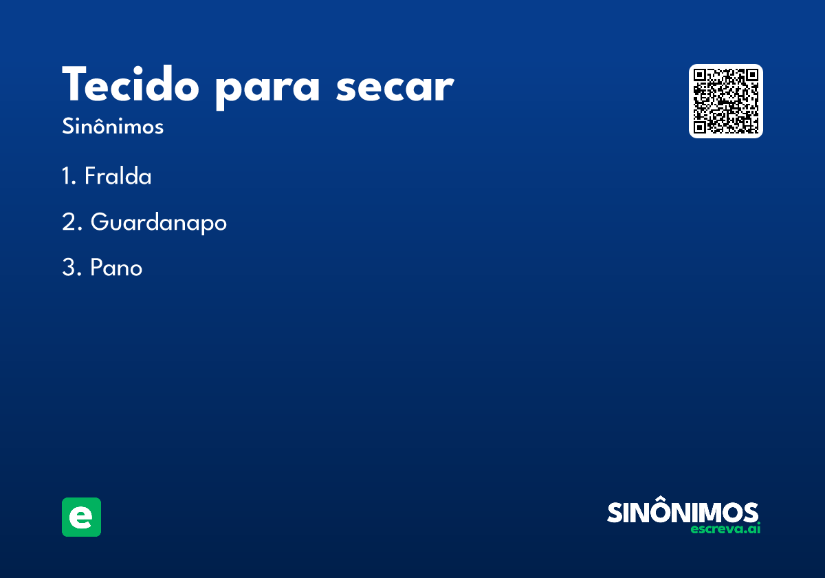 tecido para secar