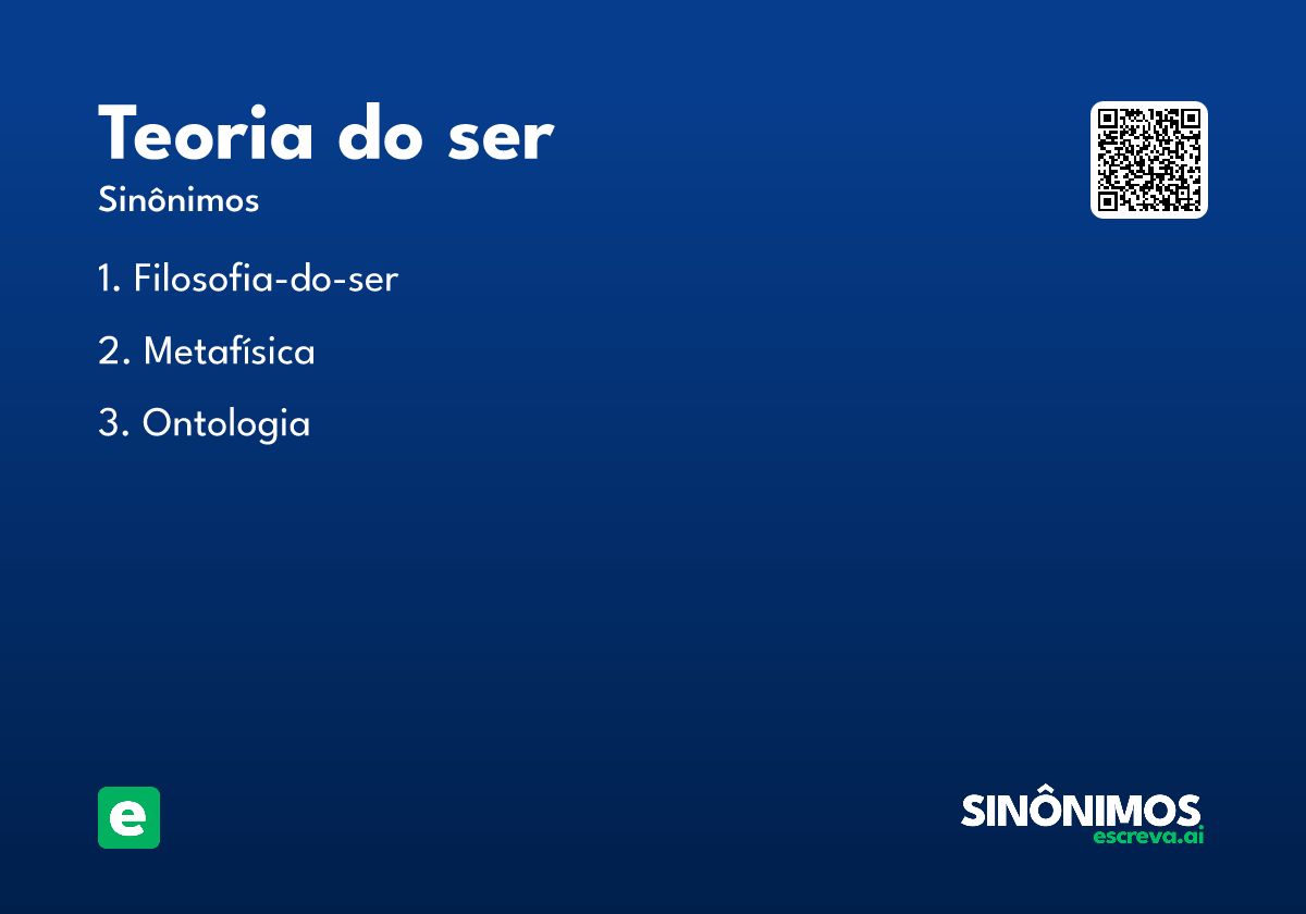 teoria do ser