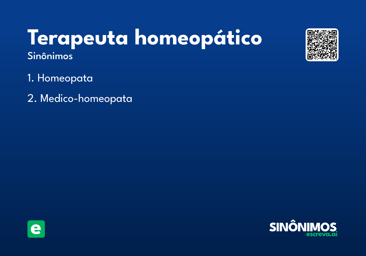 terapeuta homeopático