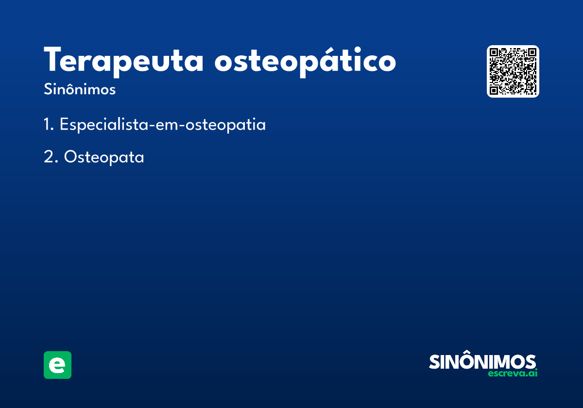terapeuta osteopático
