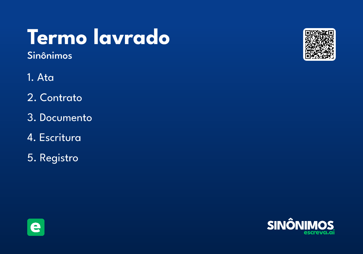 termo lavrado