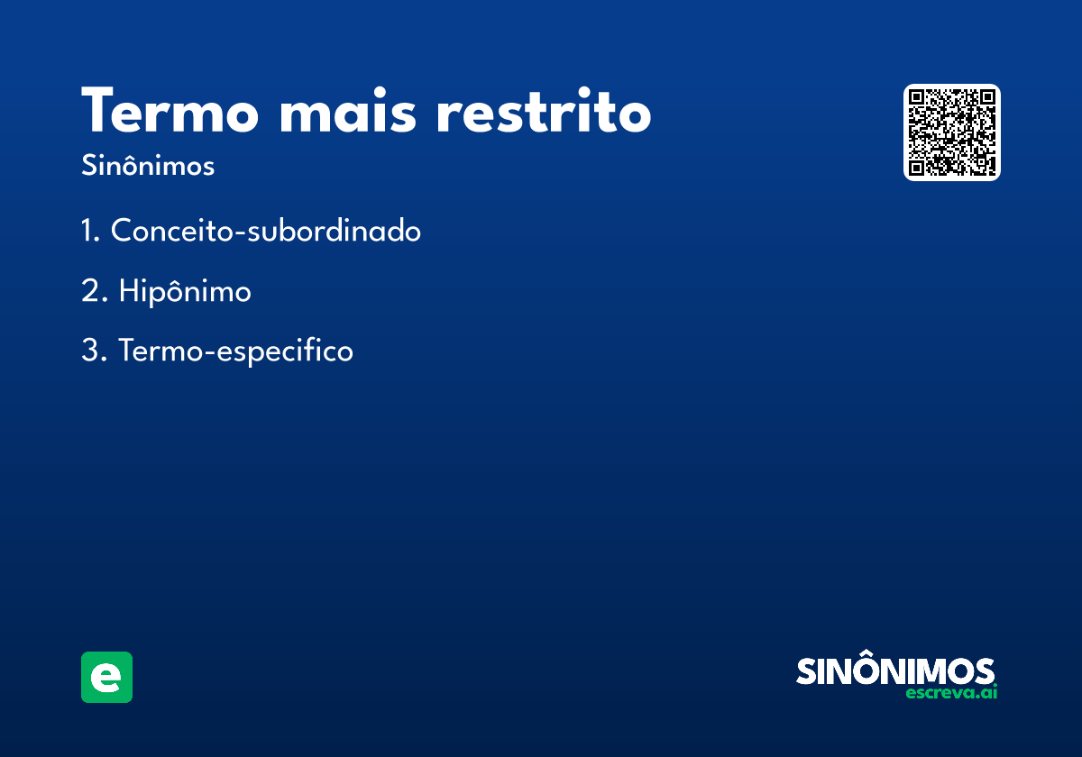 termo mais restrito