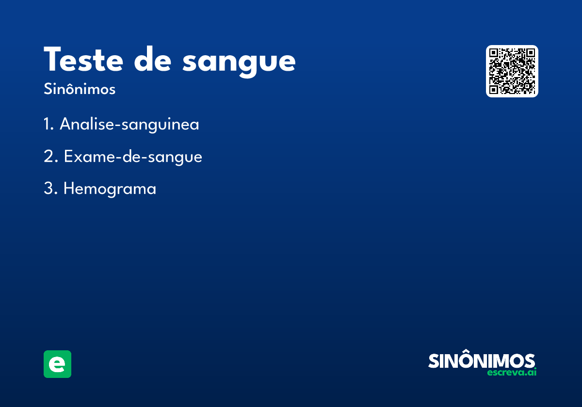 teste de sangue