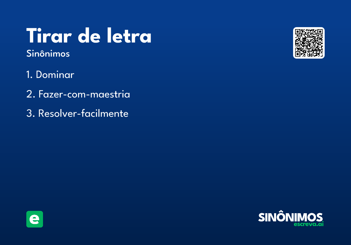 tirar de letra