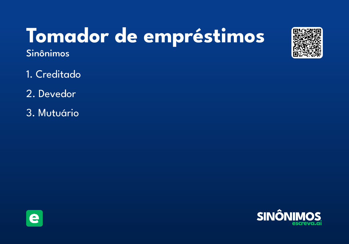 tomador de empréstimos