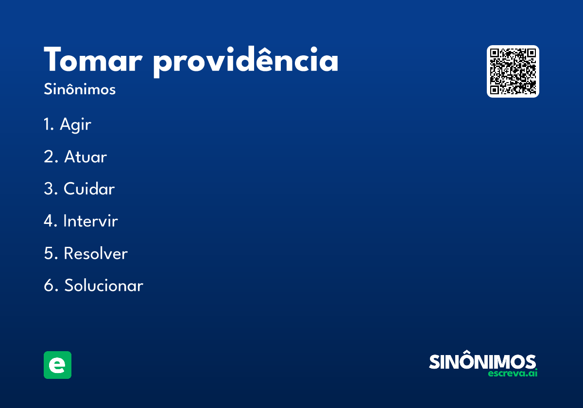tomar providência