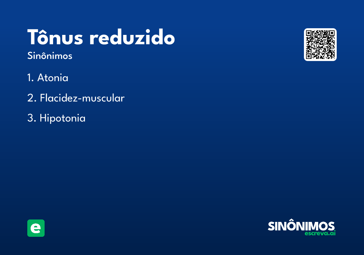 tônus reduzido
