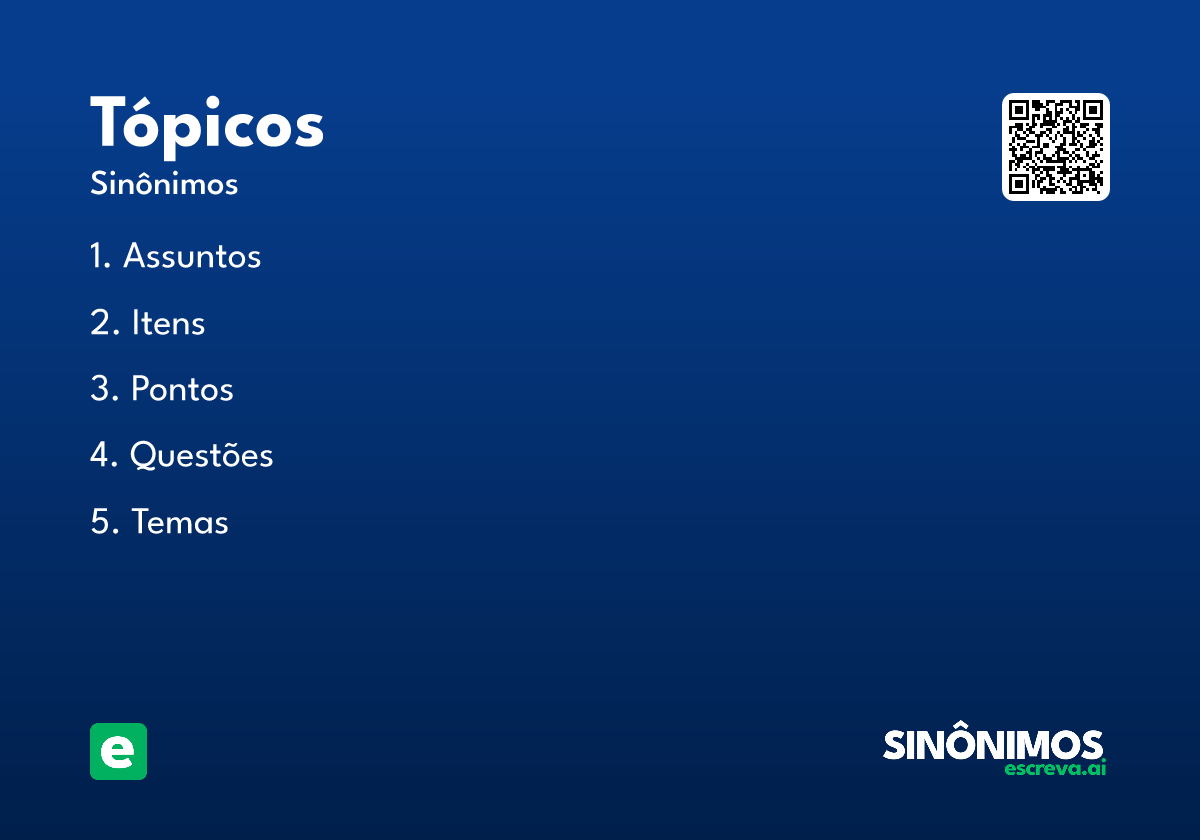 tópicos