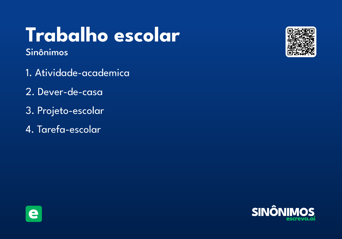 trabalho escolar