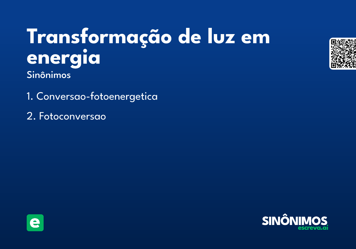transformação de luz em energia