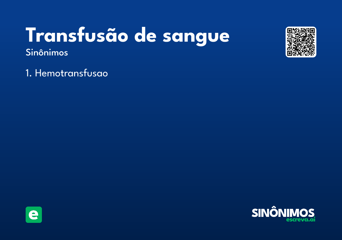 transfusão de sangue
