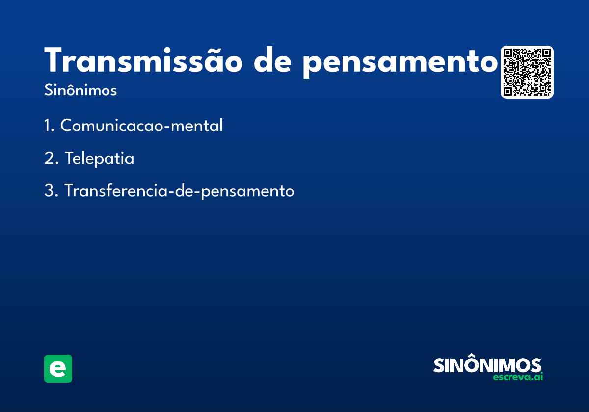transmissão de pensamento