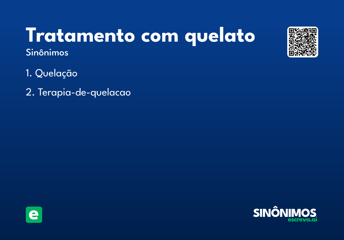 tratamento com quelato