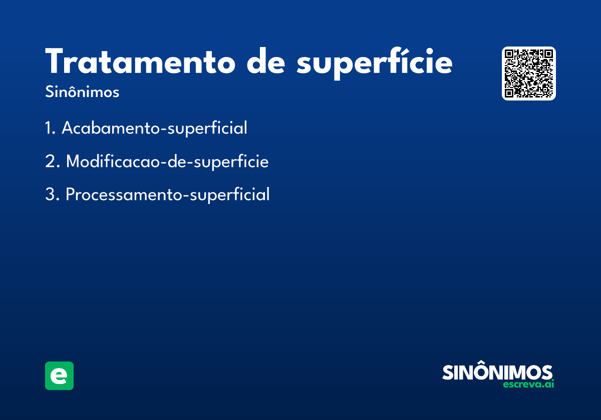 tratamento de superfície