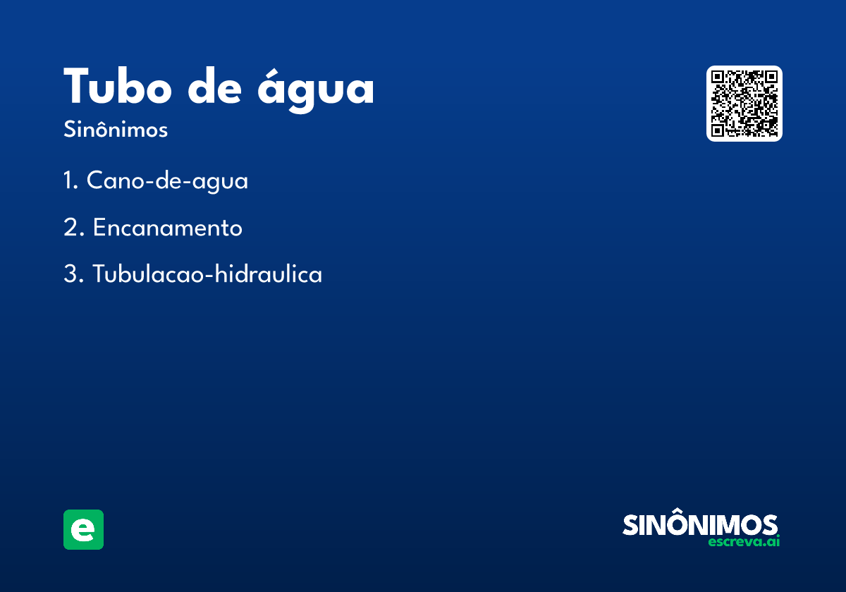 tubo de água