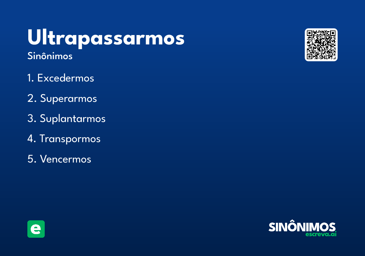 ultrapassarmos