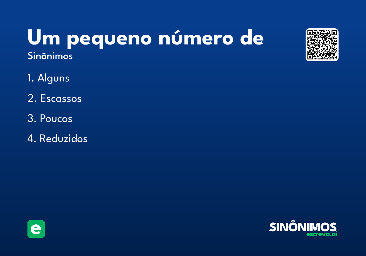 um pequeno número de