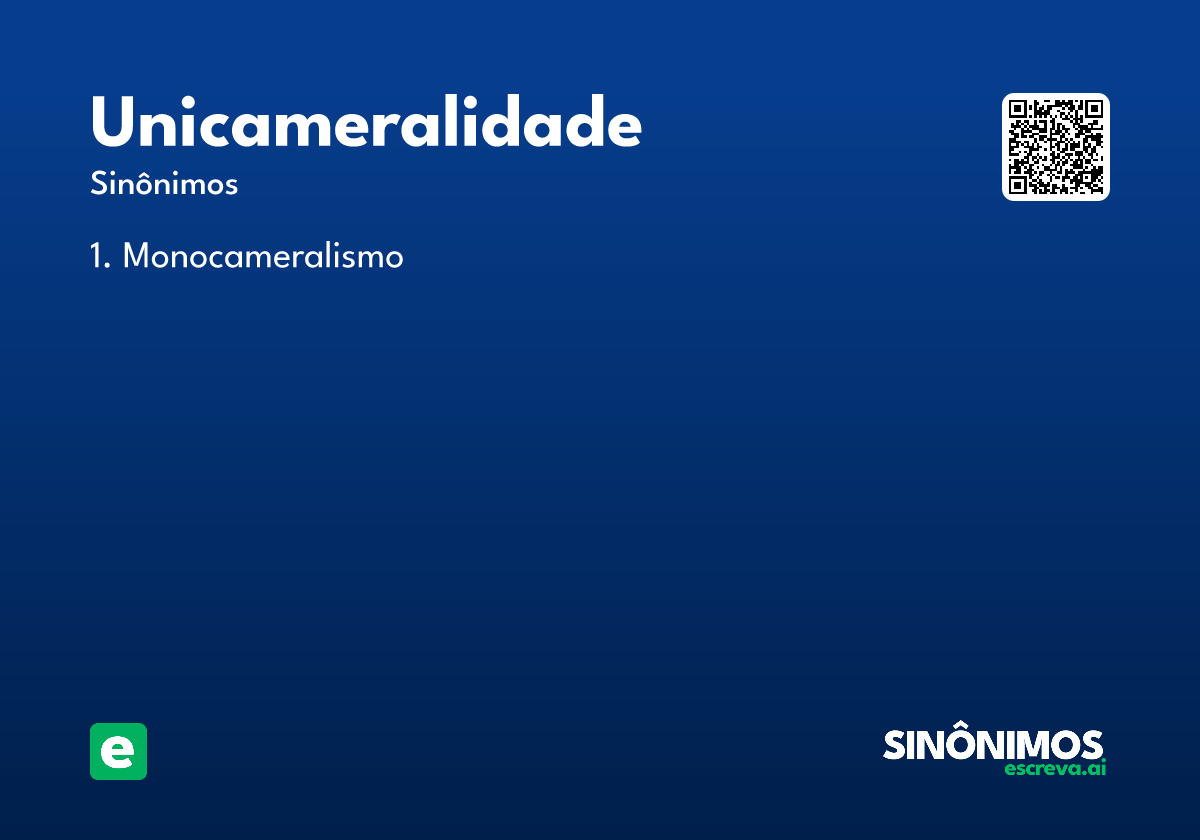 unicameralidade