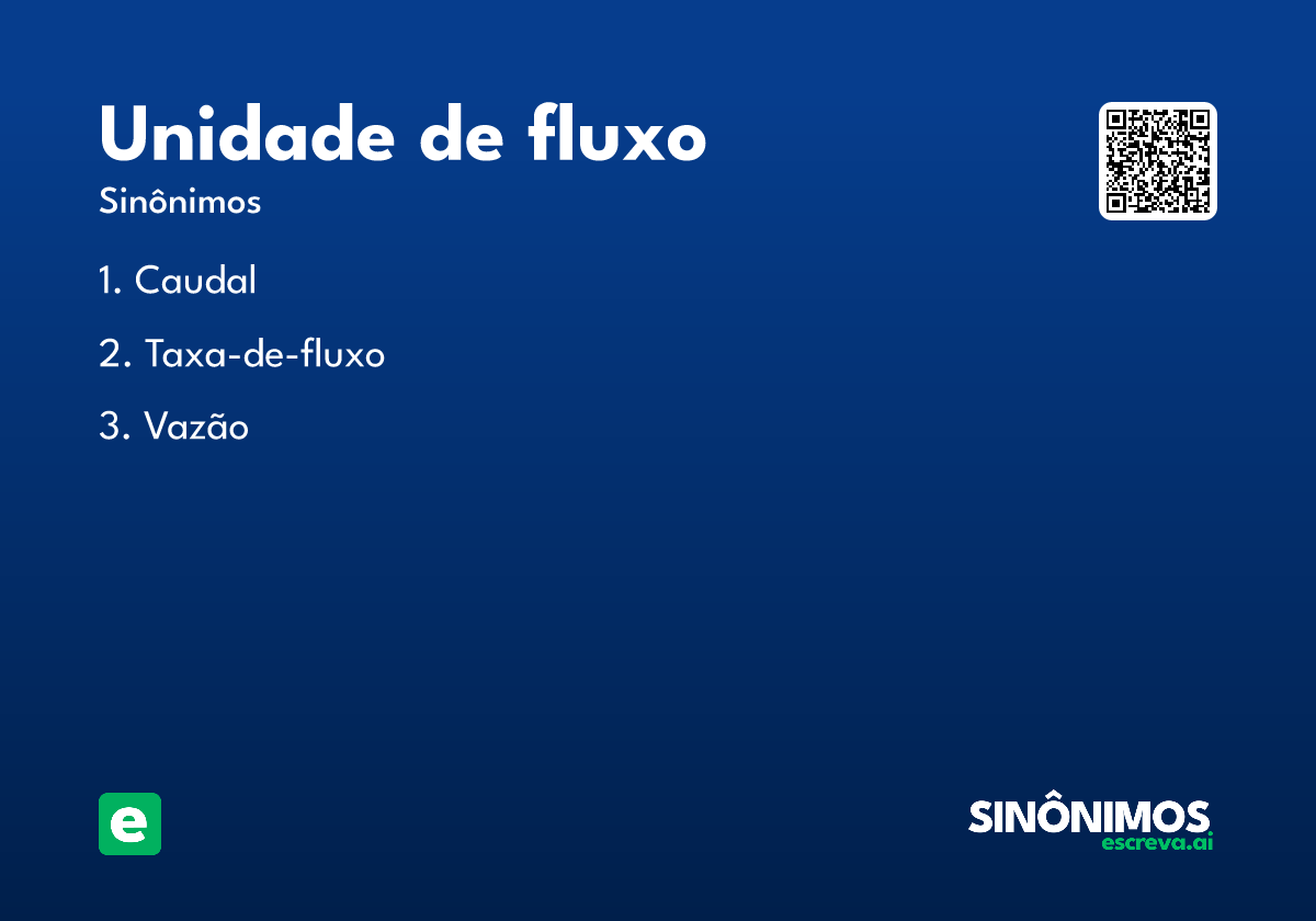 unidade de fluxo