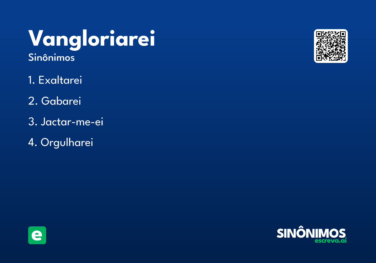 vangloriarei