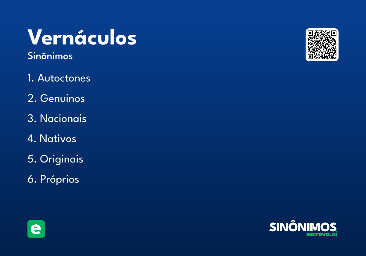 vernáculos
