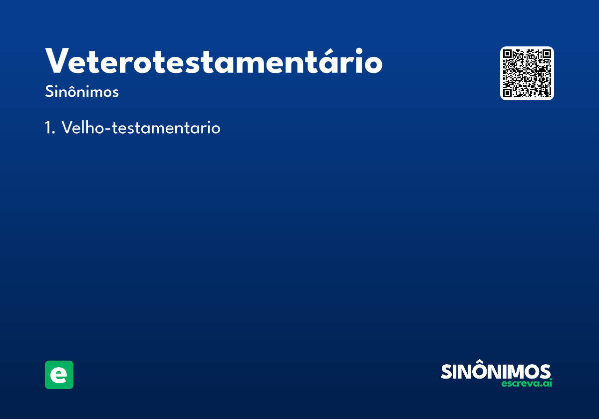 veterotestamentário