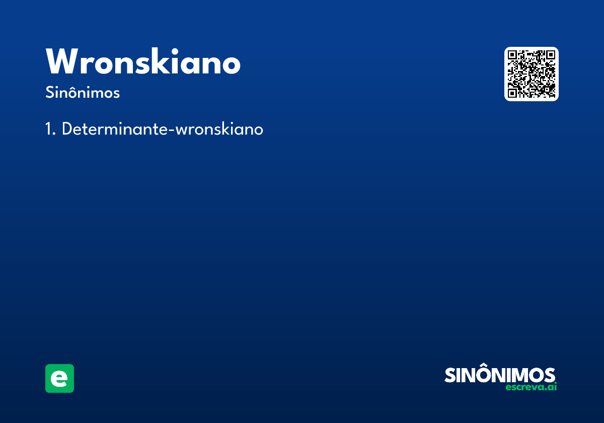 wronskiano