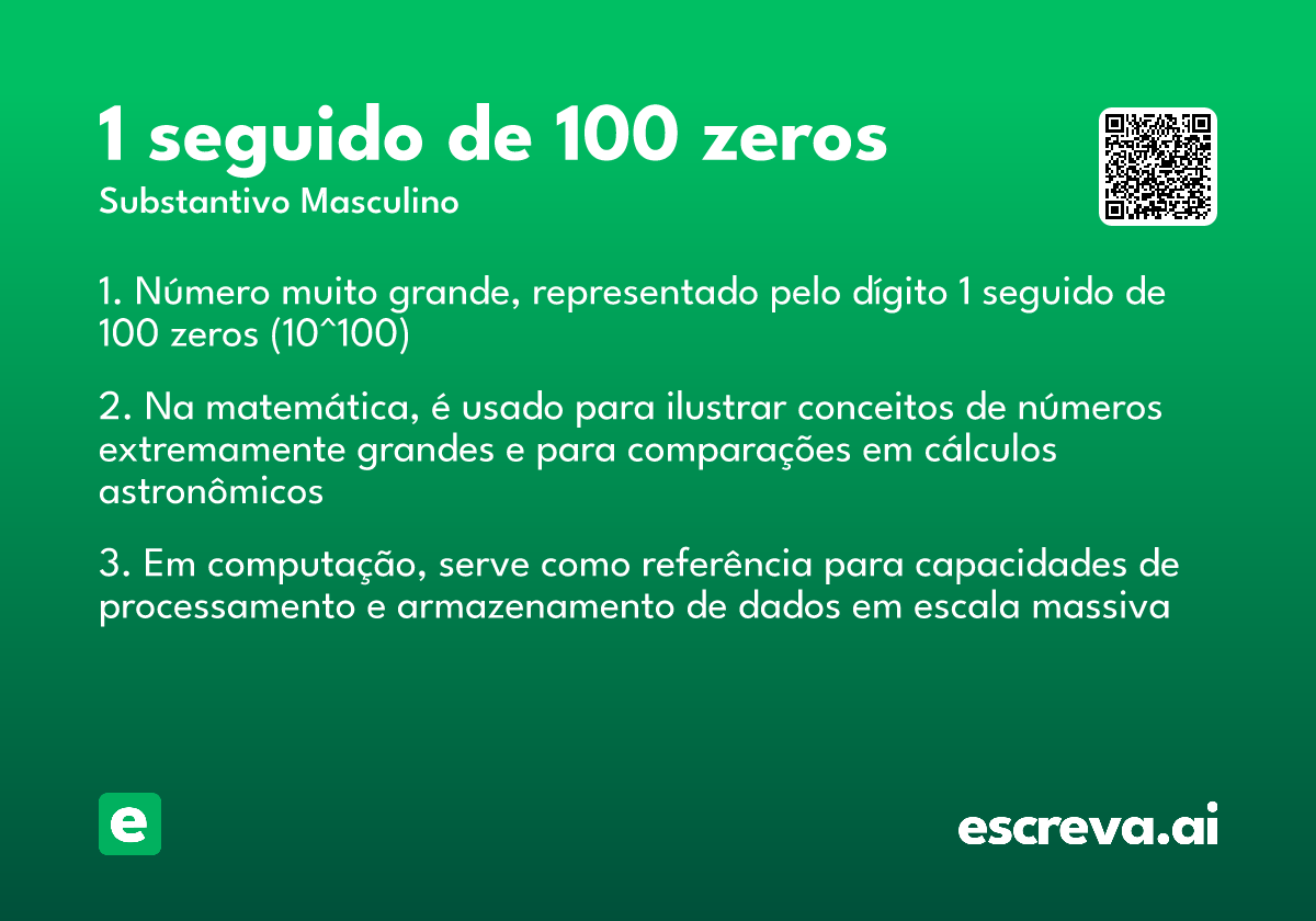 1 seguido de 100 zeros