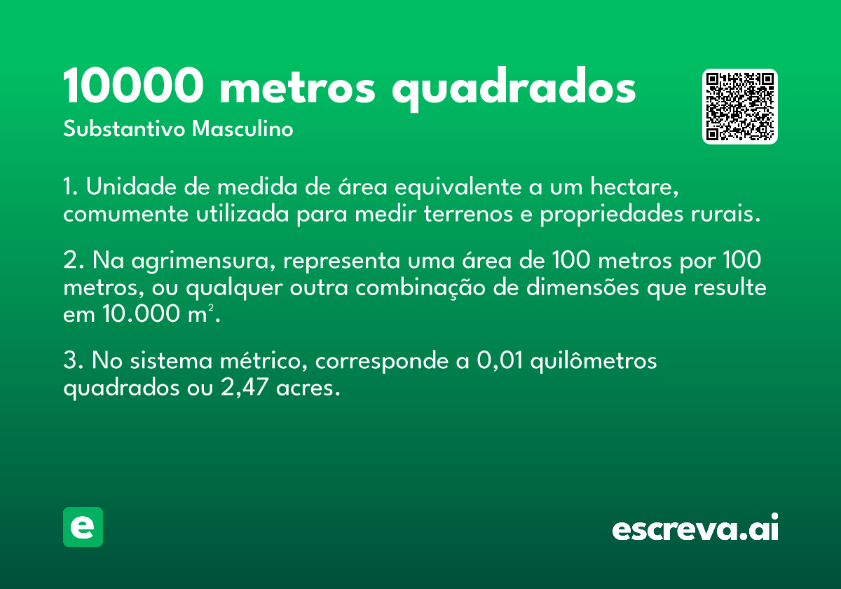 10000 metros quadrados