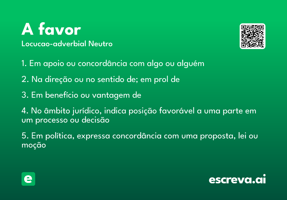 a favor