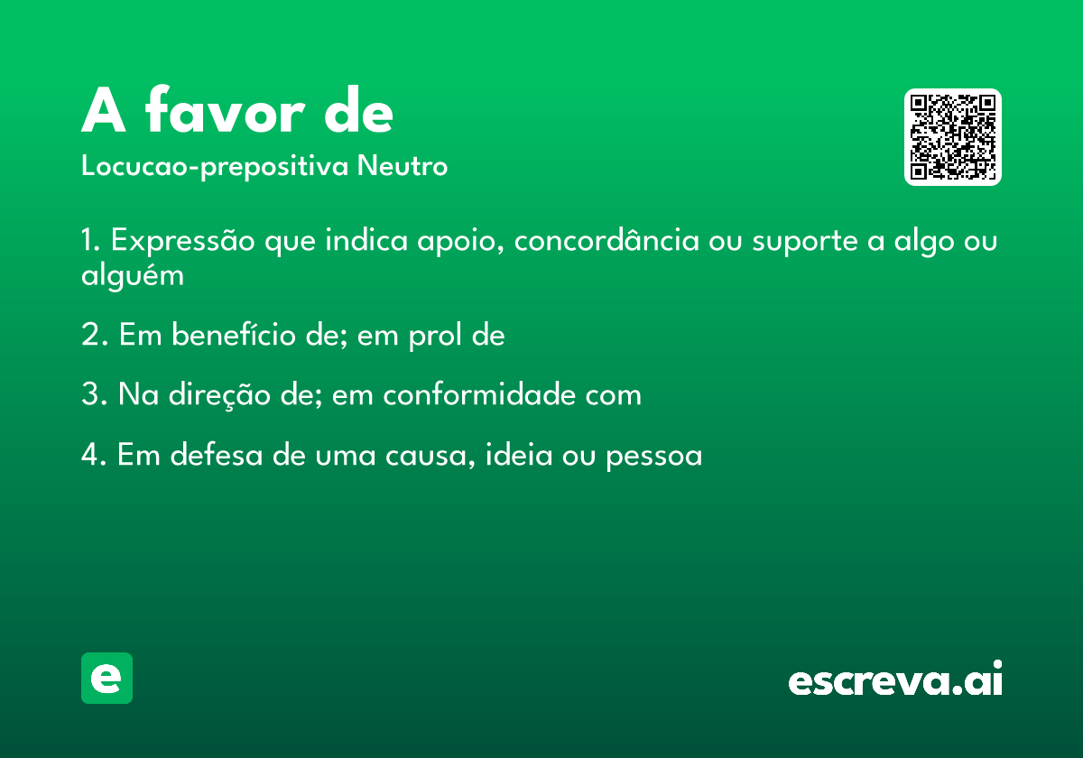 a favor de
