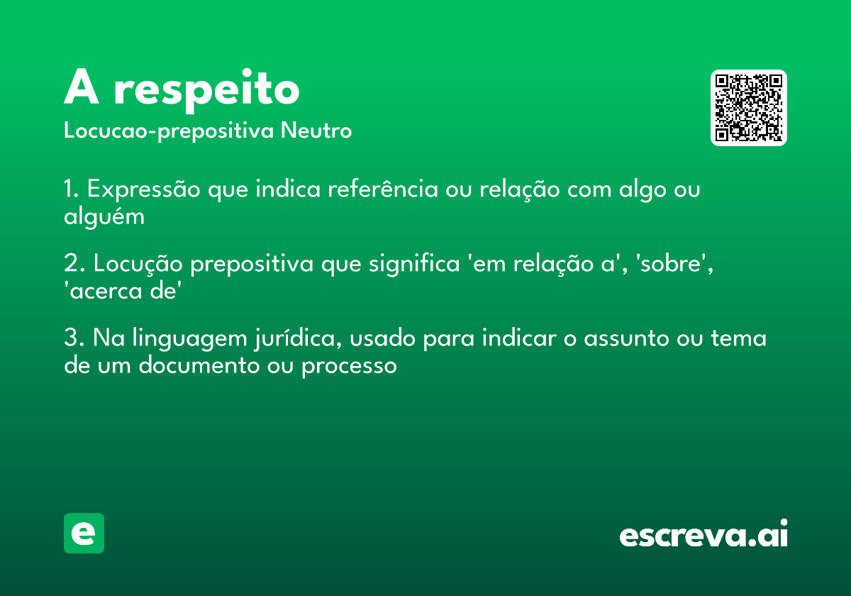 a respeito