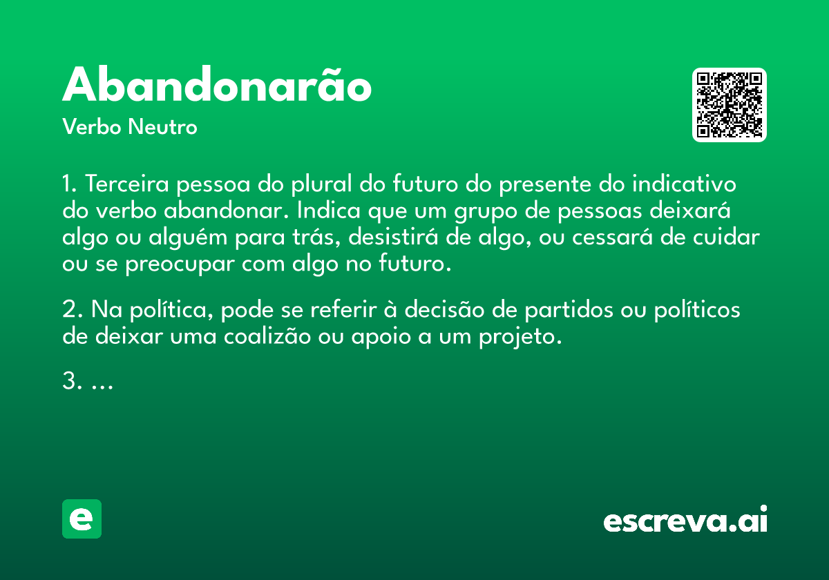 abandonarão