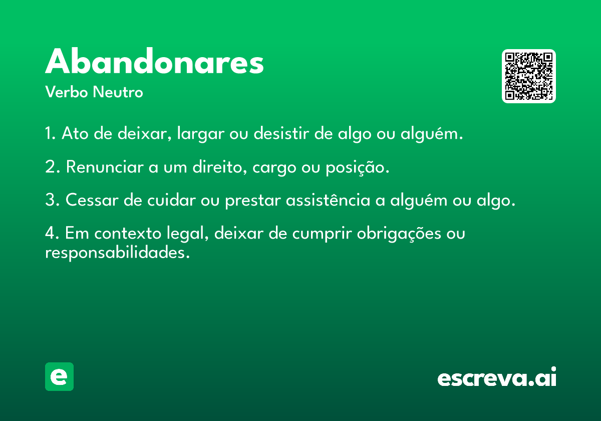 abandonares