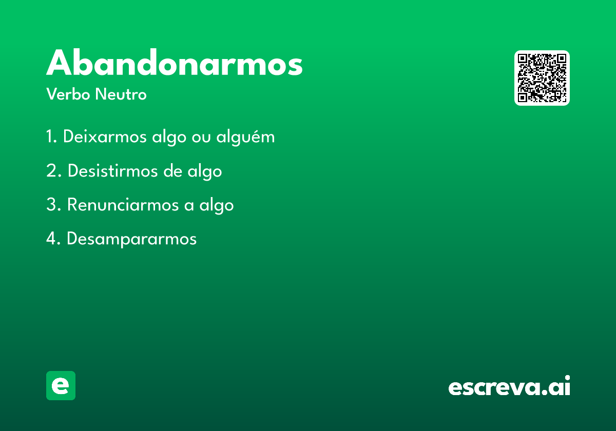 abandonarmos