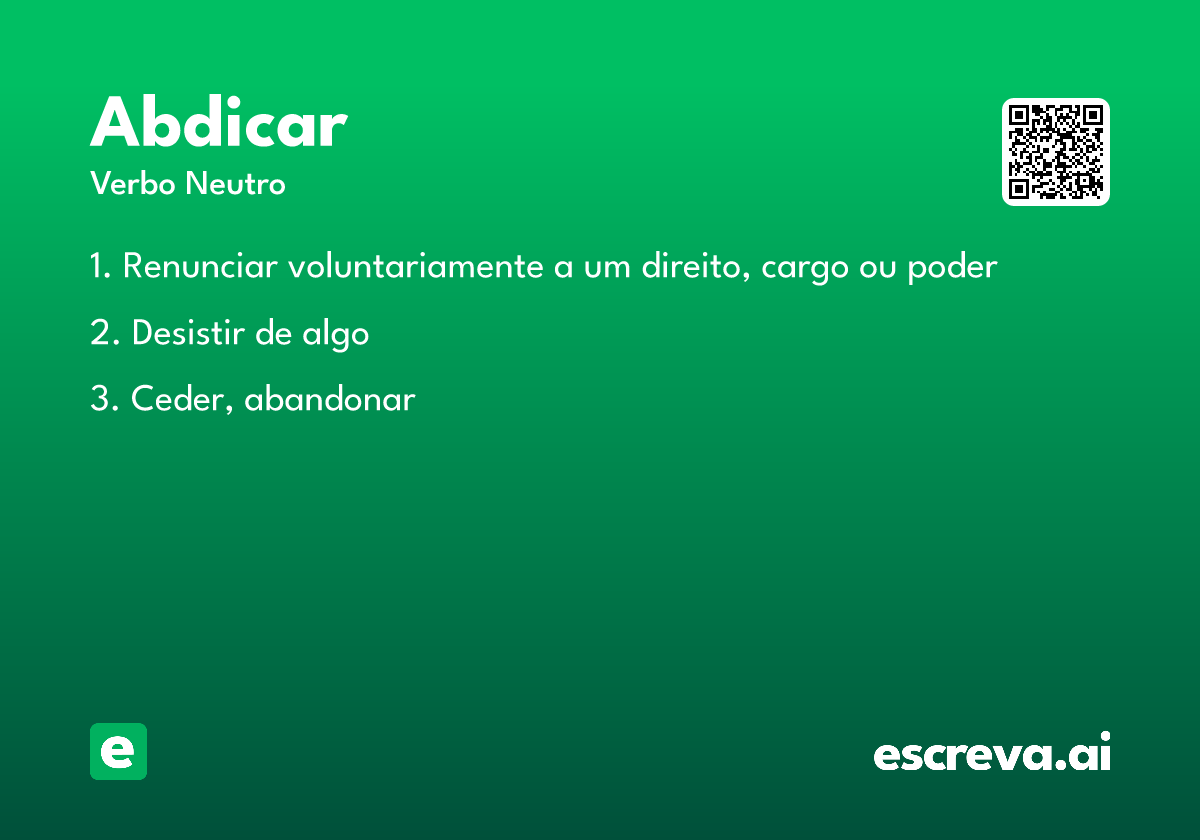 abdicar