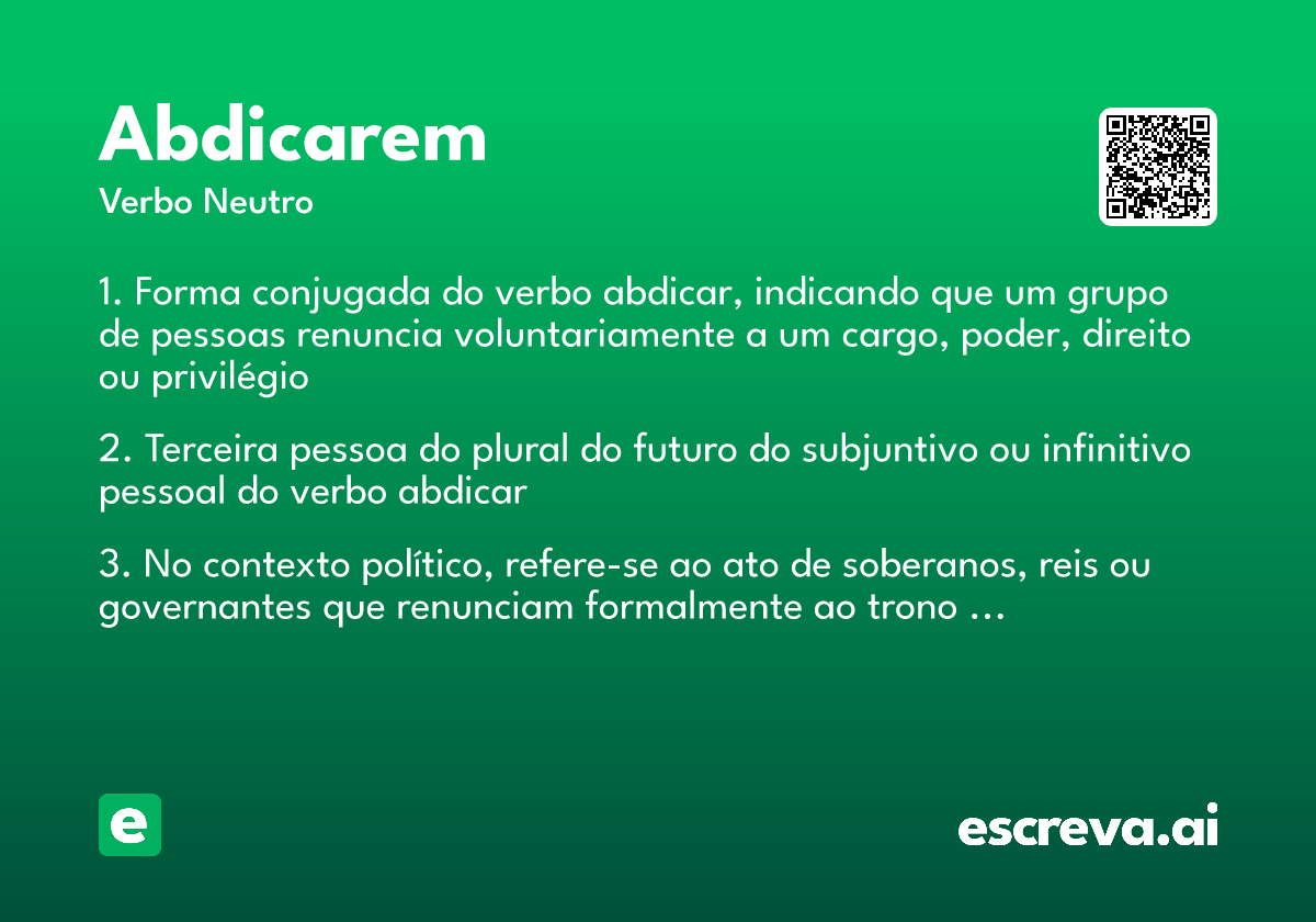 abdicarem