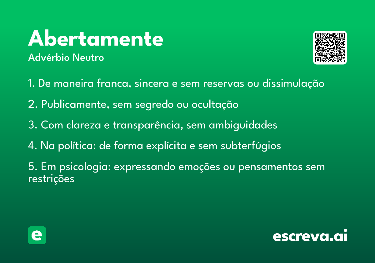 abertamente