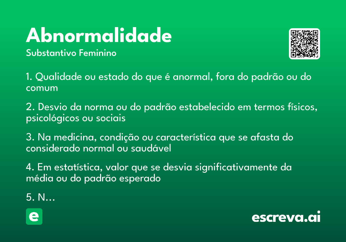 abnormalidade