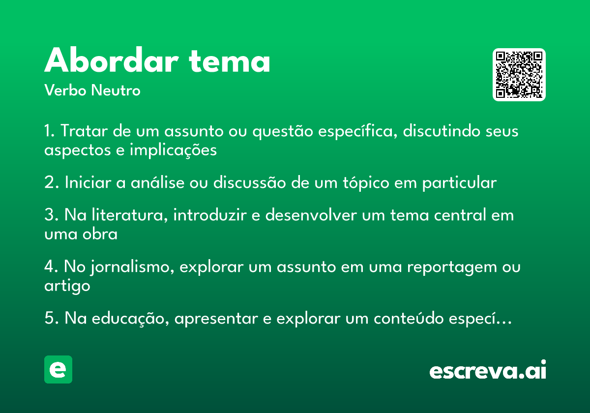 abordar tema