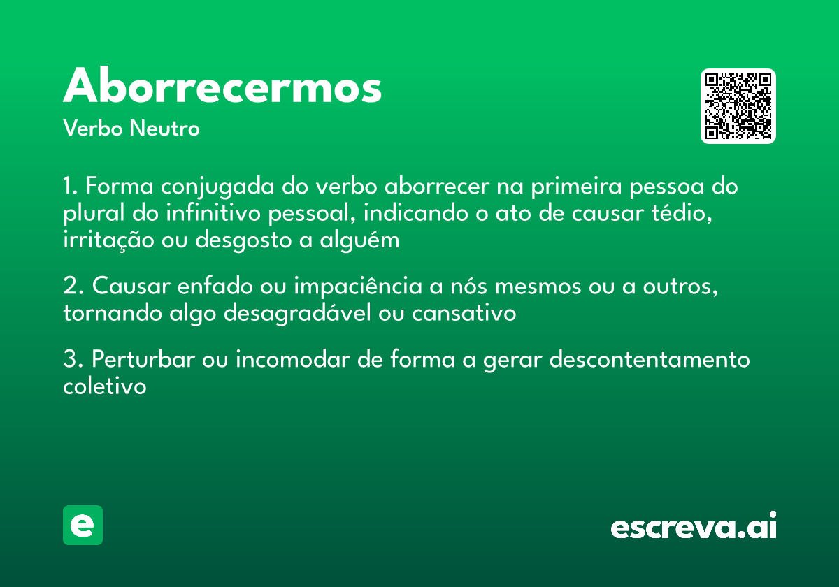 aborrecermos