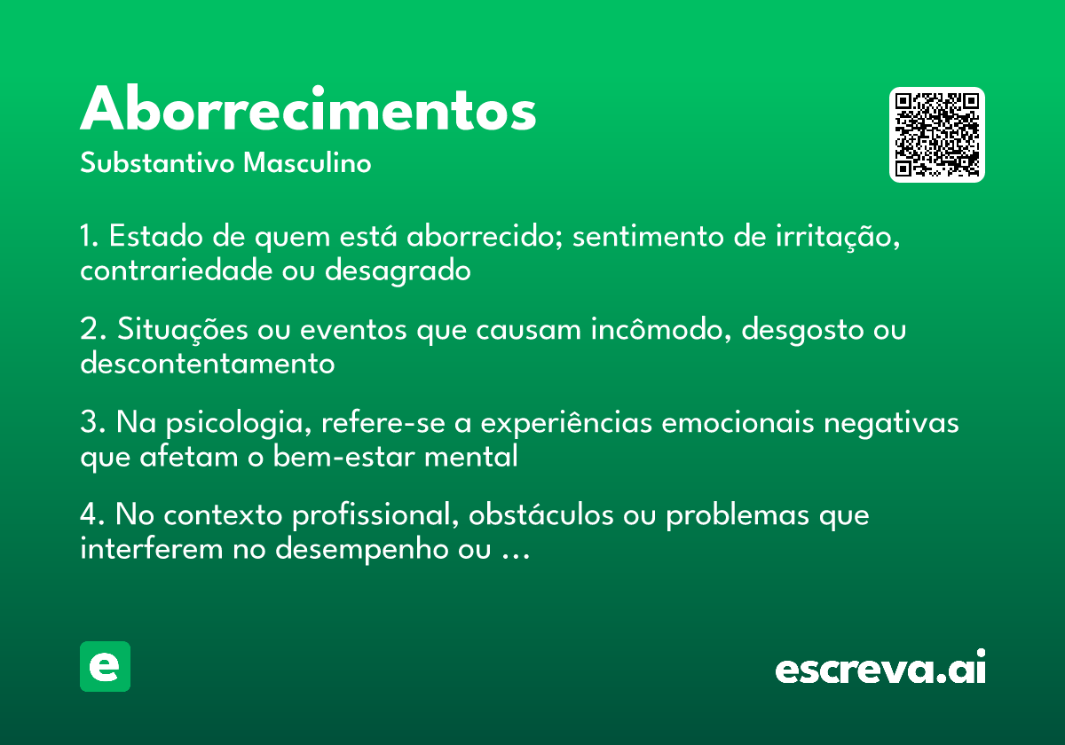 aborrecimentos