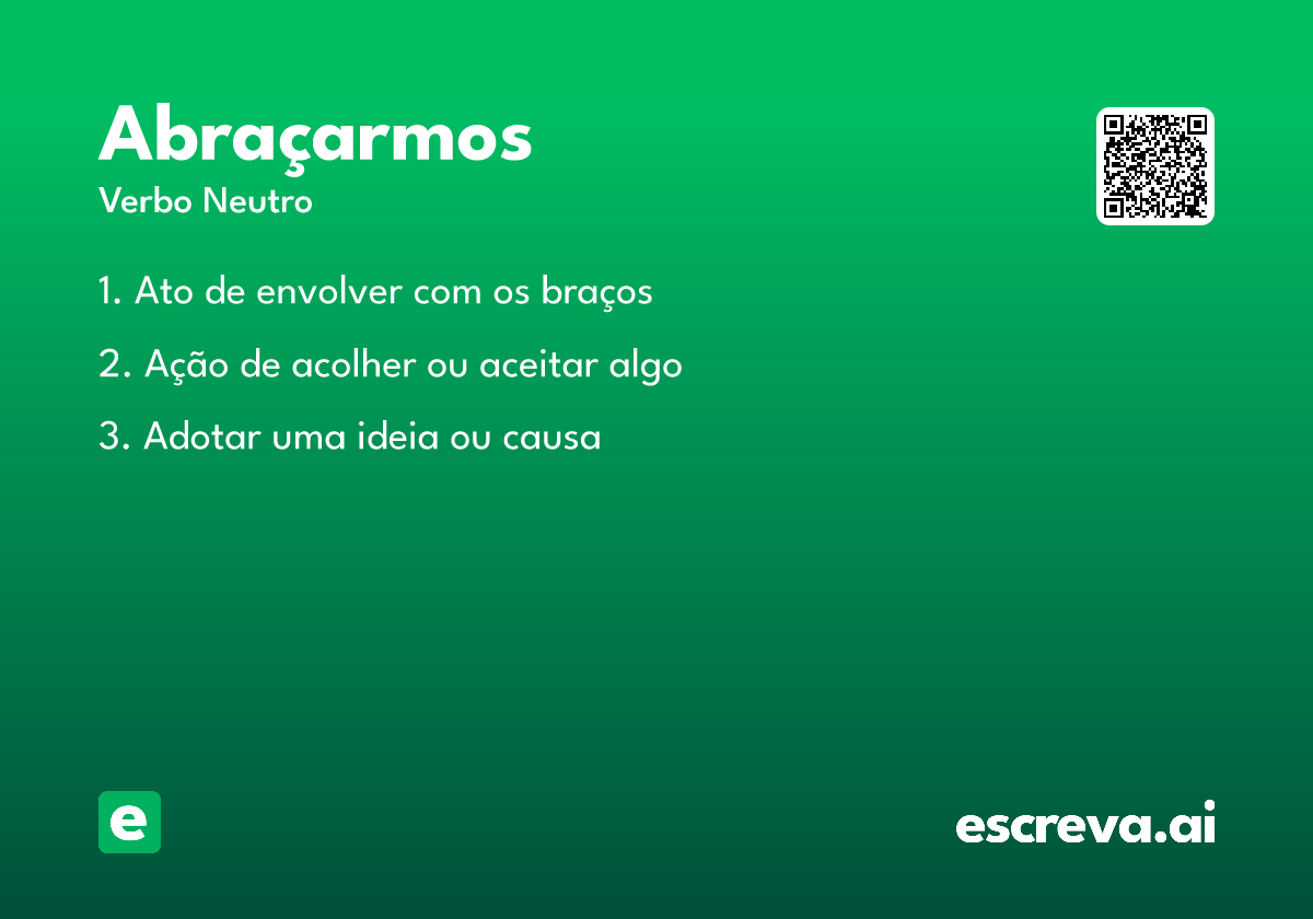 abraçarmos
