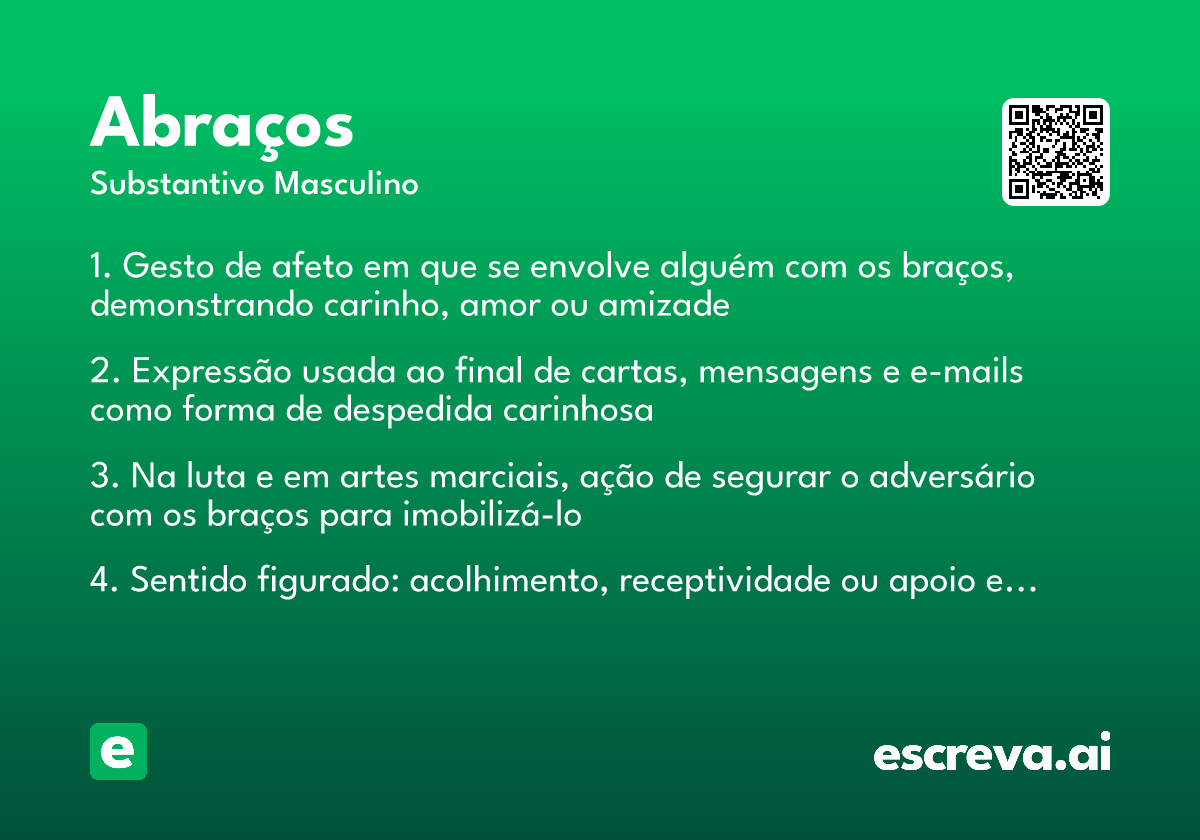 abraços