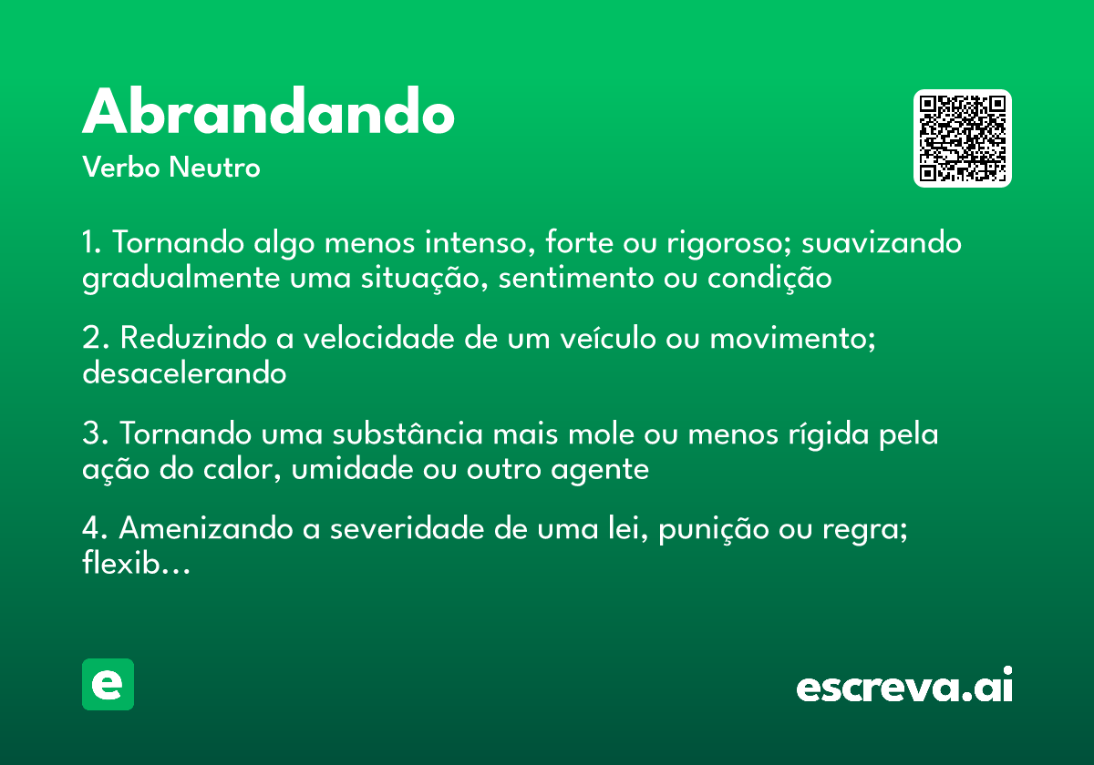 abrandando