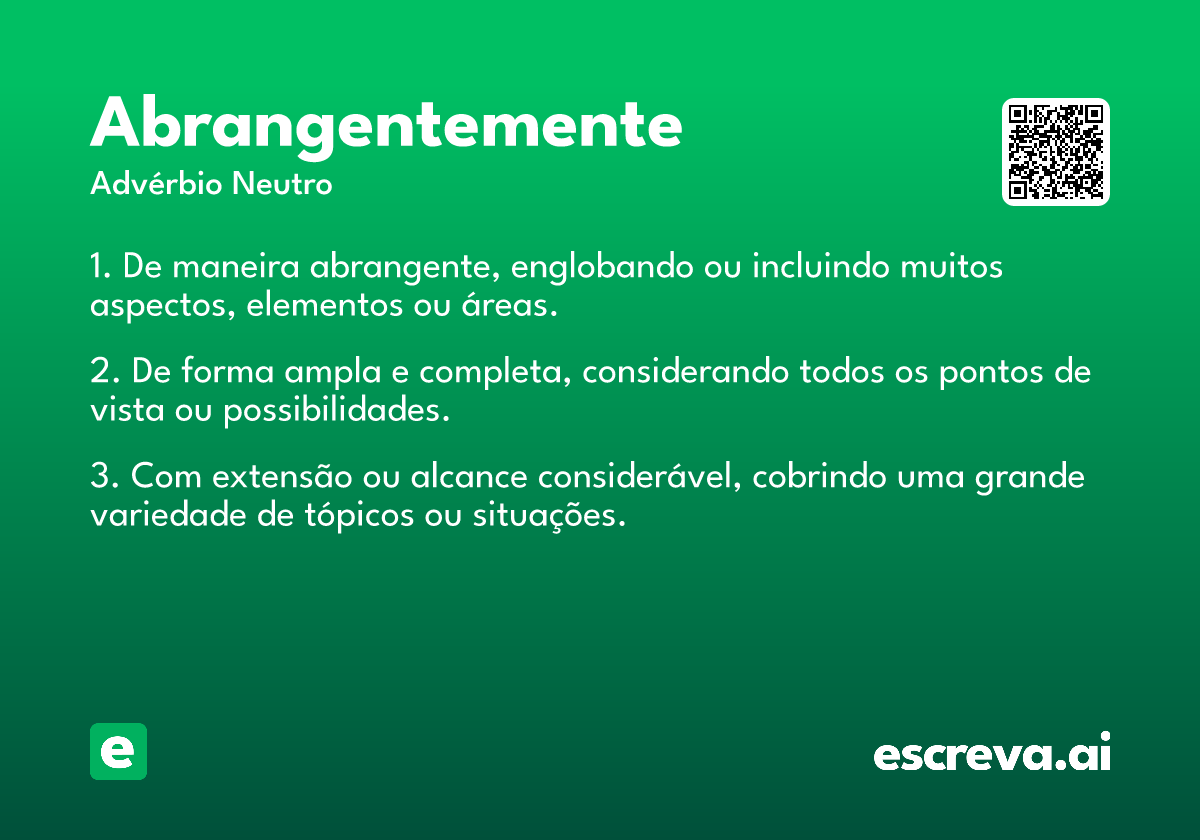 abrangentemente